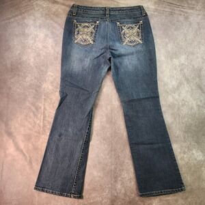 Nine West Jeans Bootcut Embellished‎ Pockets Dark Wash Women's Size 31/12